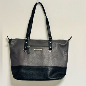 Stone Mountain Gray & Black Shoulder Tote Handbag
